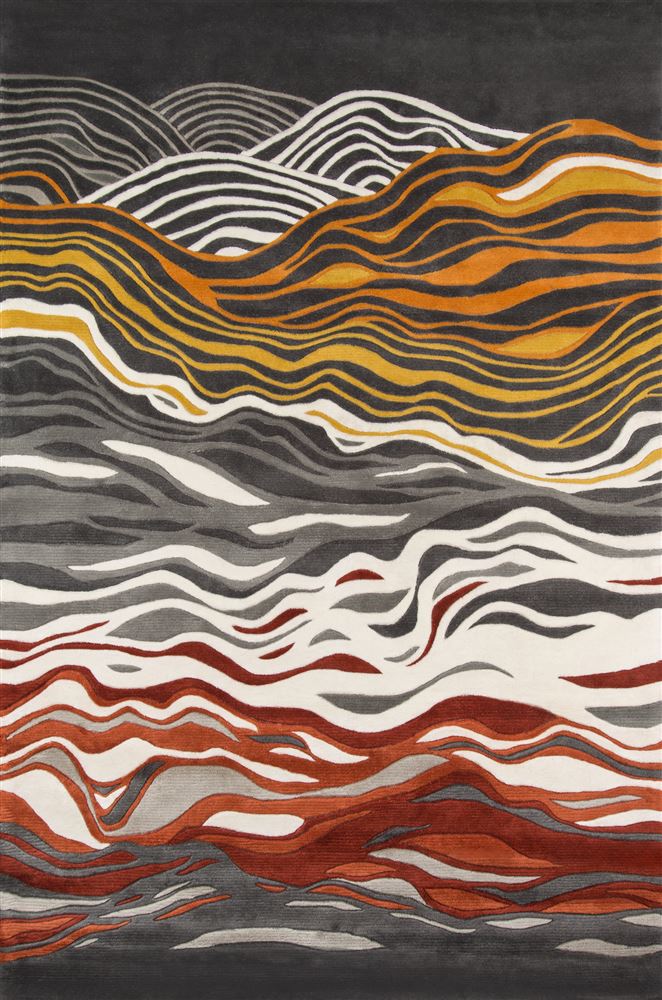 Contemporary Newwanw144 Area Rug - New Wave Collection 
